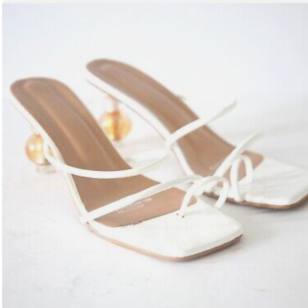 Ancdefg…shoes Strappy Ring Toe Heel Sz 8